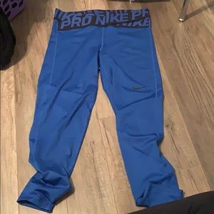 Blue Nike twisted waist leggings